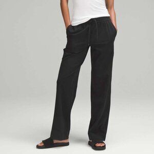 Lululemon Luxtreme Mid-Rise Straight Leg Trouser Drawstring Pants Black S